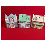 Lot of 3 Miniature Ceramic Houses