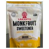 Lakanto MONKFRUIT Sweetener Golden 1 lb in date