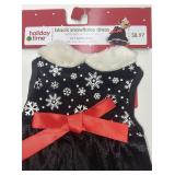 New xs black snowflake dress - dog outfit