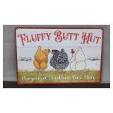 New Fluffy Butt Hut chicken sign