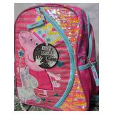 New peppa pig kids backpack w/magic Sequins!