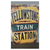 New YELLOWSTONE Train Station Sign