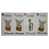 4 Disney Pins Tinkerbell / Mulan