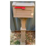 Grand Haven Mocha Mailbox and Post Cover Kit