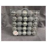 50 NEW Silver Shatter Proof Christmas Ornaments