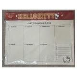 2025 Hello Kitty desk calendar weekly pages