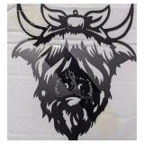 New Highland Cow Metal wall decor Sculpture