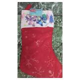 New 17" x 9" Lilo & Stitch Christmas stocking