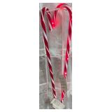 2 New LED lighted 30" candy canes on/off