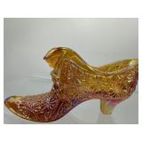 Fenton Glass Hand painted Shoe