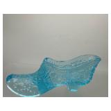 Fenton Blue Glass Shoe