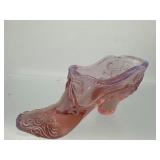 Fenton Pink & Purple Glass Shoe