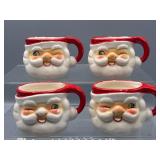 Holt Howard Christmas Winking Santa mugs