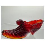 Fenton Amberina Glass Shoeb