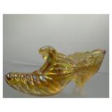 Fenton Iredescent Carnival Glass Shoe