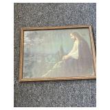 Framed religious print