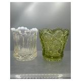 Vintage glass toothpick holders