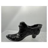 Vintage Black Glass shoe