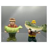 Vintage Fisherman salt & Pepper shakers