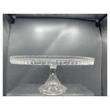 Vintage Glass pedestal cake plate