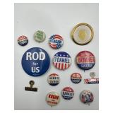 Political pin backs