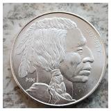 1 Troy OZ .999 Fine Silver-Buffalo and Indian 8-50