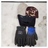 2 Pairs Lined Gloves,2 Winter Hats+Face Mask 7-153