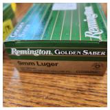 25 Rounds 9mm Luger Brass JHP  Golden Saber  7-167