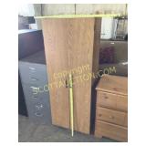 22 1/2" dbl door presswood shelved cabinet