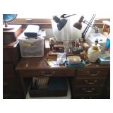 Solid Wood Desk Containing Fly Fishing Gear