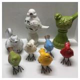 Group of 8 Bird Figurines