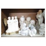 Contents of Shelf - Angel Figurines