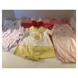 LOT OF 9 VTG 3-6 MO GIRL BABY CLOTHES