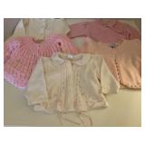 LOT OF  5 VINTAGE SWEATERS - GIRL - 3-6 MONTHS