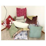 Group of accent & throw pillows