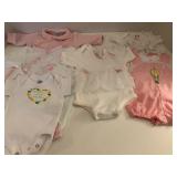 LOT OF  7 VINTAGE GIRLS PREEMIE CLOTHES