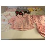 LOTS OF 11 3 MONTHS GIRLS VINTAGE BABY CLOTHES