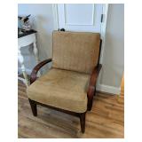 Nice solid wood chair with cushions