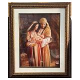 34" x 28" Joseph & Mary Wall Hanging Painting