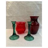 Glass Vases and Candle Holders