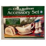 5 Piece Stoneware Accessory Kit