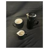 Black Ceramic Tea Decor