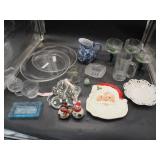 Christmas Plates/Shakers, Glassware, Pitcher