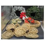 Christmas Wreaths, Heart Basket, Flowers