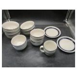 Country Crock stoneware plates, bowls, mug