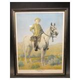 "Buffalo Bill" framed & signed art