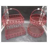 Pair of wire baskets