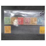 Kansas 1-6 & 10 cent Stamps