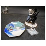 Clown Dish, Plate, Dresden W&S Figurine