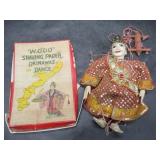 Vintage wood shaving paper & marionette